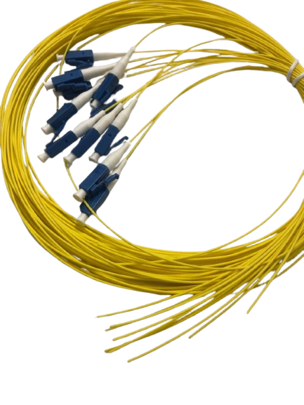 پیگتیل فیبرنوری تک رنگ SM LC/UPC 0.9mm 1.5M G.652D 12 core